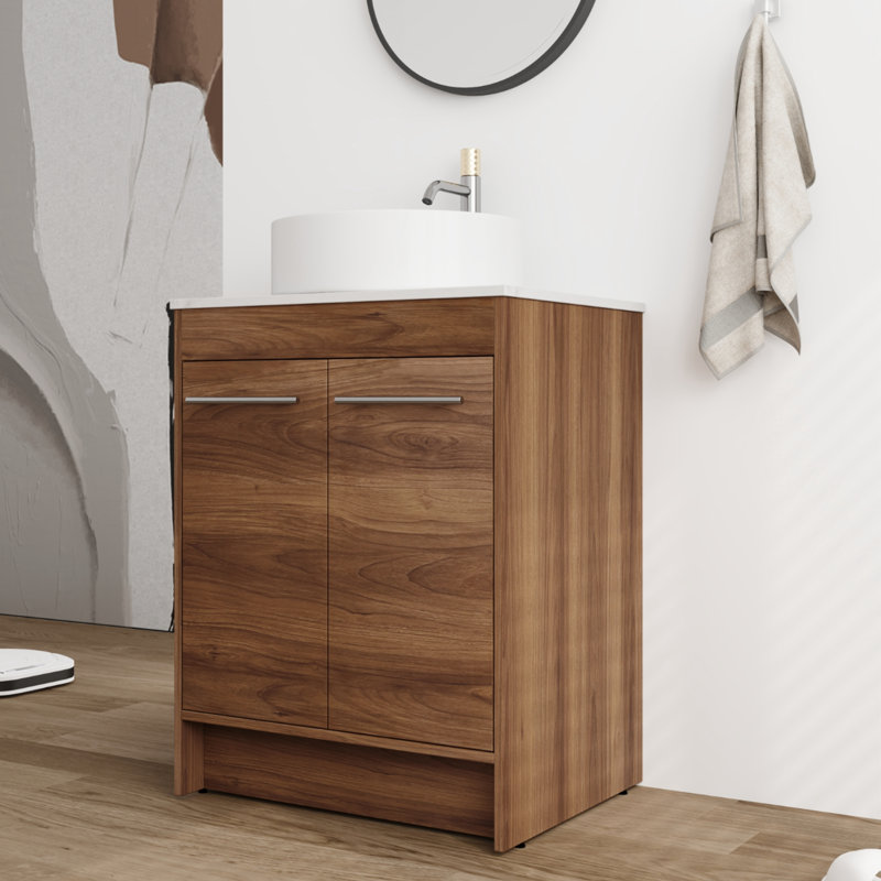 Kaprice 24'' Single Bathroom Vanity with Stone Top