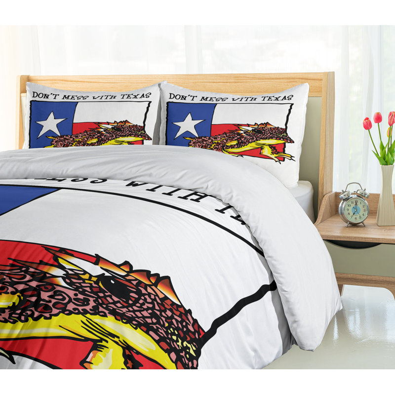 Eclectic Polyester Duvet Cover, King Duvet Cover + 2 Shams
