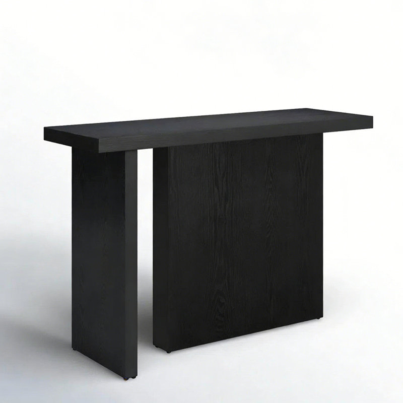 Console rétro simple, Noir, H 31,5 po x l 55,1 po x P 13,8 po