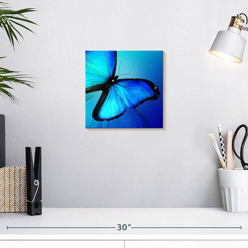 Brampt brillant Morpho papillon, H 10 po x l 10 po