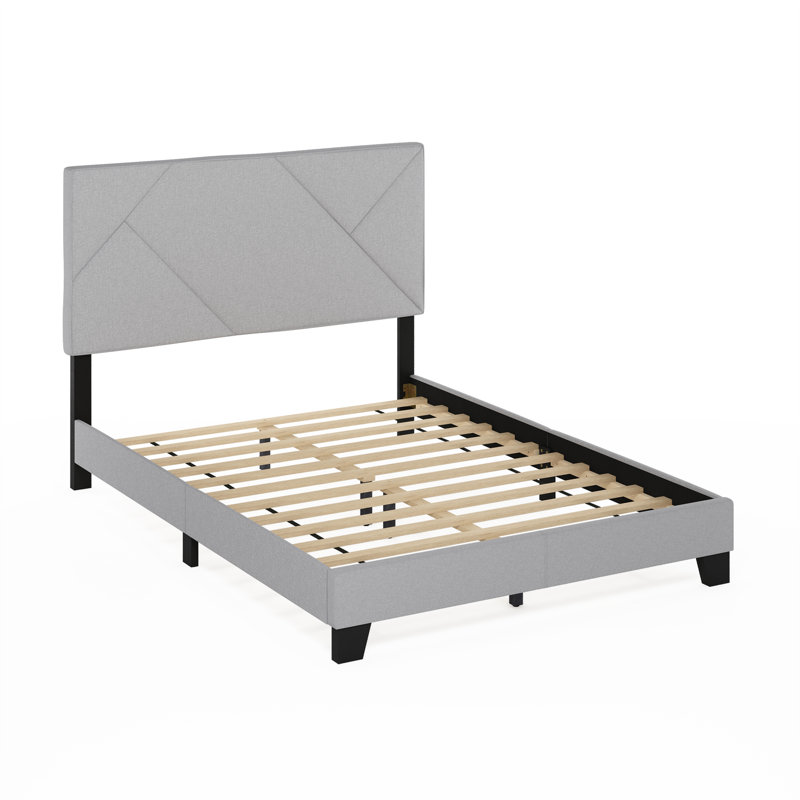 Lit plateforme tapissier Kamarria, Double