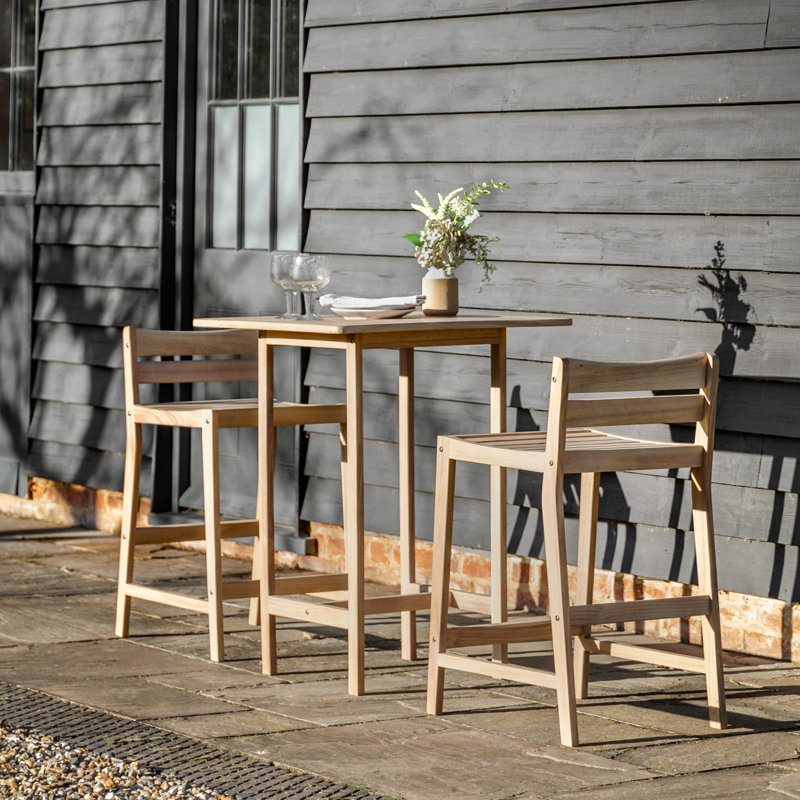 Linda Lark Manor Bar Set with Wood Outer Material
