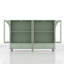 Buffet moderne en verre arqué avec tablettes réglables et rangement polyvalent-1006211406