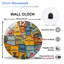 Horloge murale moderne en verre 12 po