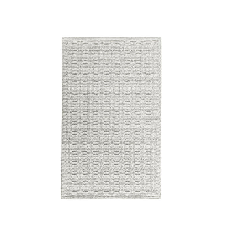 Aura Geometric Bath Rug, Fog