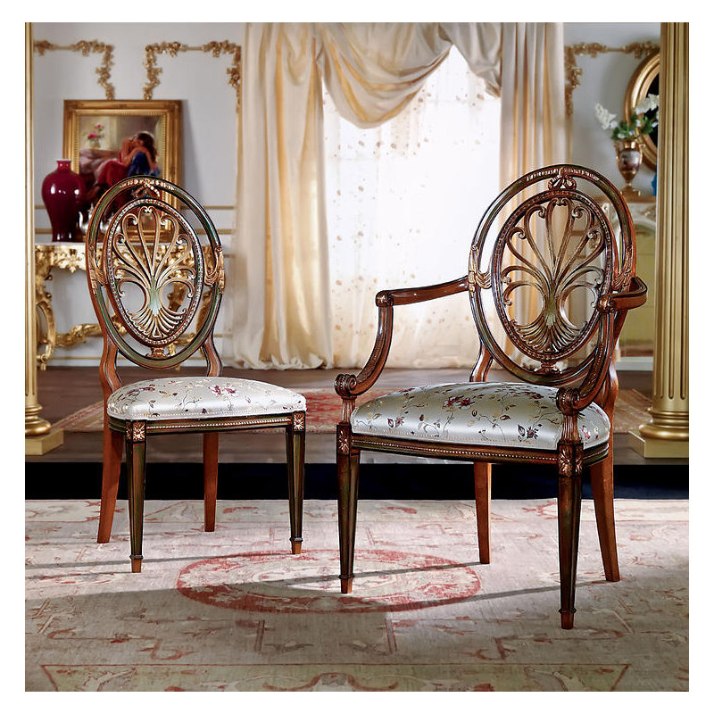 Chaise d'appoint en gris / brun