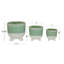 Ensemble de 3 pots de fleurs d'intérieur et d'extérieur verts-298197416
