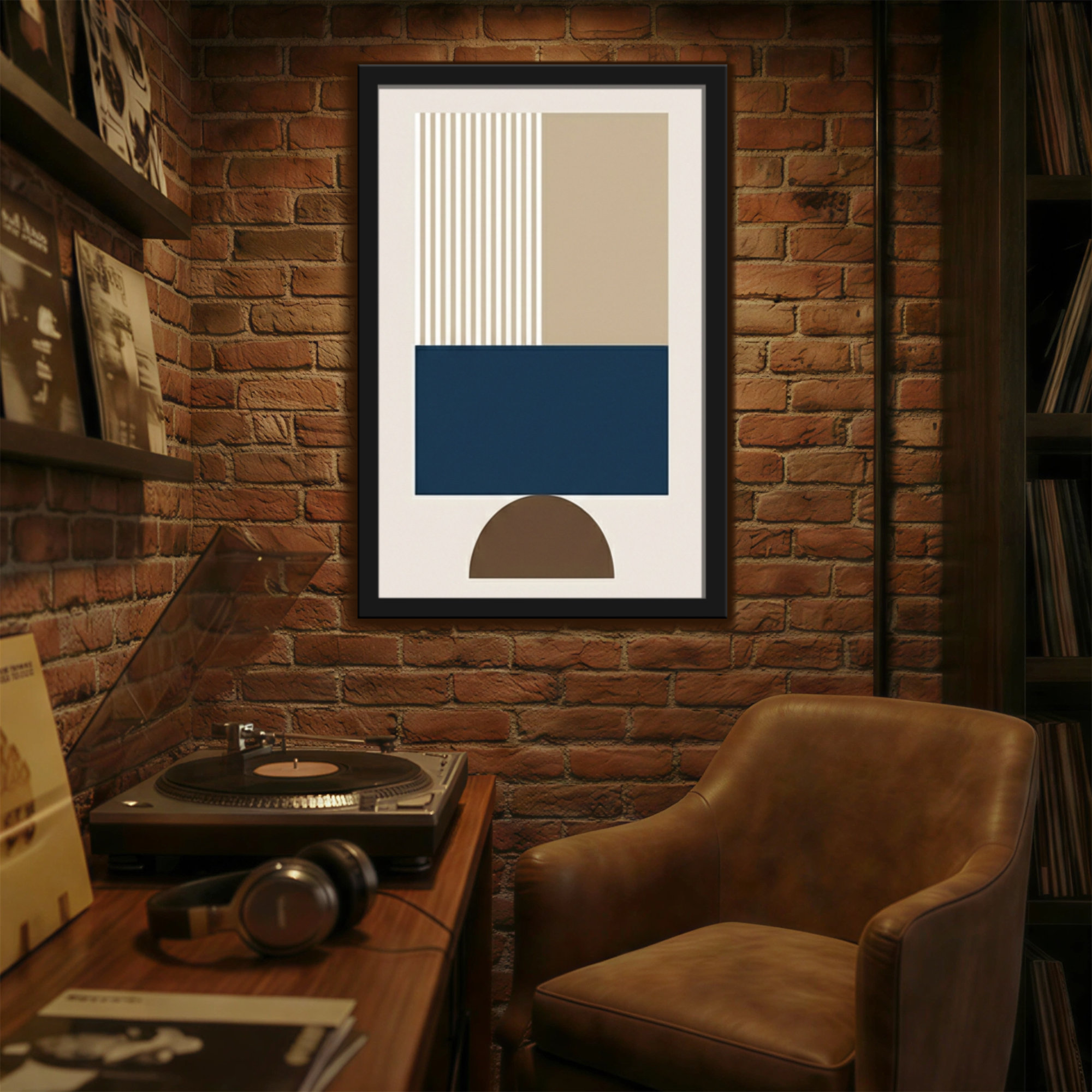 East Urban Home Abstract Abstract Geometric Shapes Minimalist Design ...