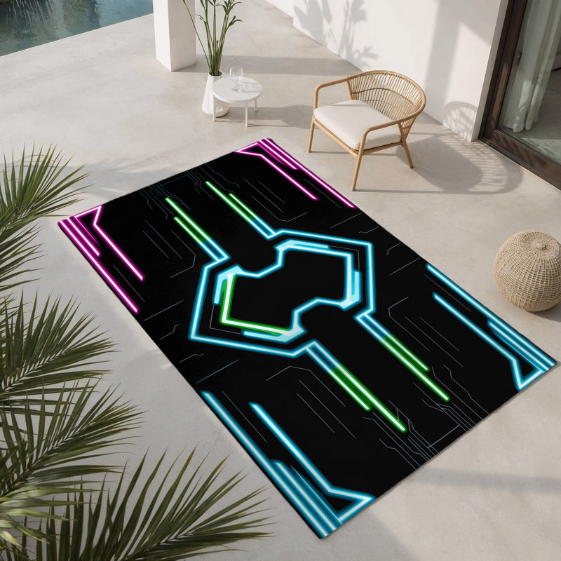 Tapis intérieur et extérieur Technotronic Spark, Rectangulaire 2 pi x 3 pi