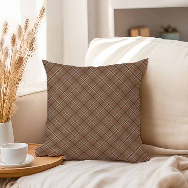 Brown Plaid VIII Retro, 20"H x 20"W