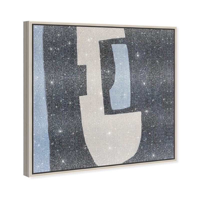 Contours of Silence II Canvas Abstract Print by Oliver Gal, Black Frame, 12 x 12, 13"H x 13"W, Silver Frame