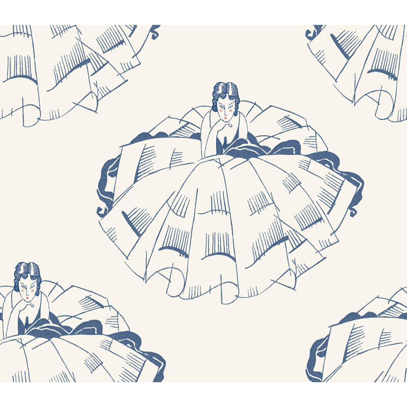 Yuki Osada Non-Pasted Satin Wallpaper Double Roll, Cream