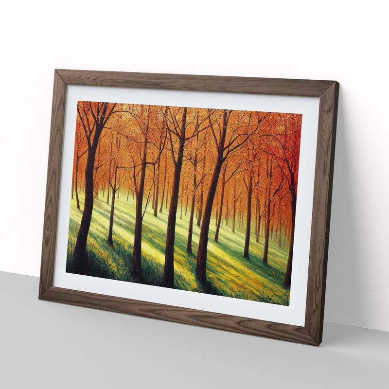 Spring Forest Sunlight - Framed Print, Walnut, 46cm H x 64cm W x 2cm D