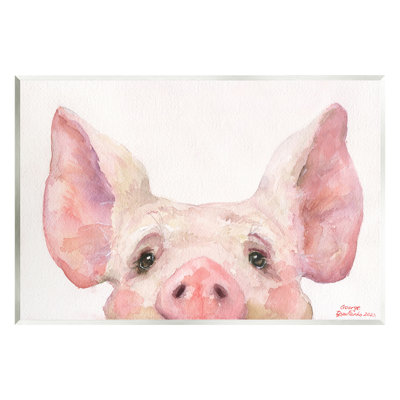 «Porcelet Peeking Portrait» par GeorgeDyachenkoArt