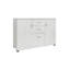 Billie-Faith Modern Sideboard with 3 Doors and 2 Drawers, Kitchen Buffet, Cement Color