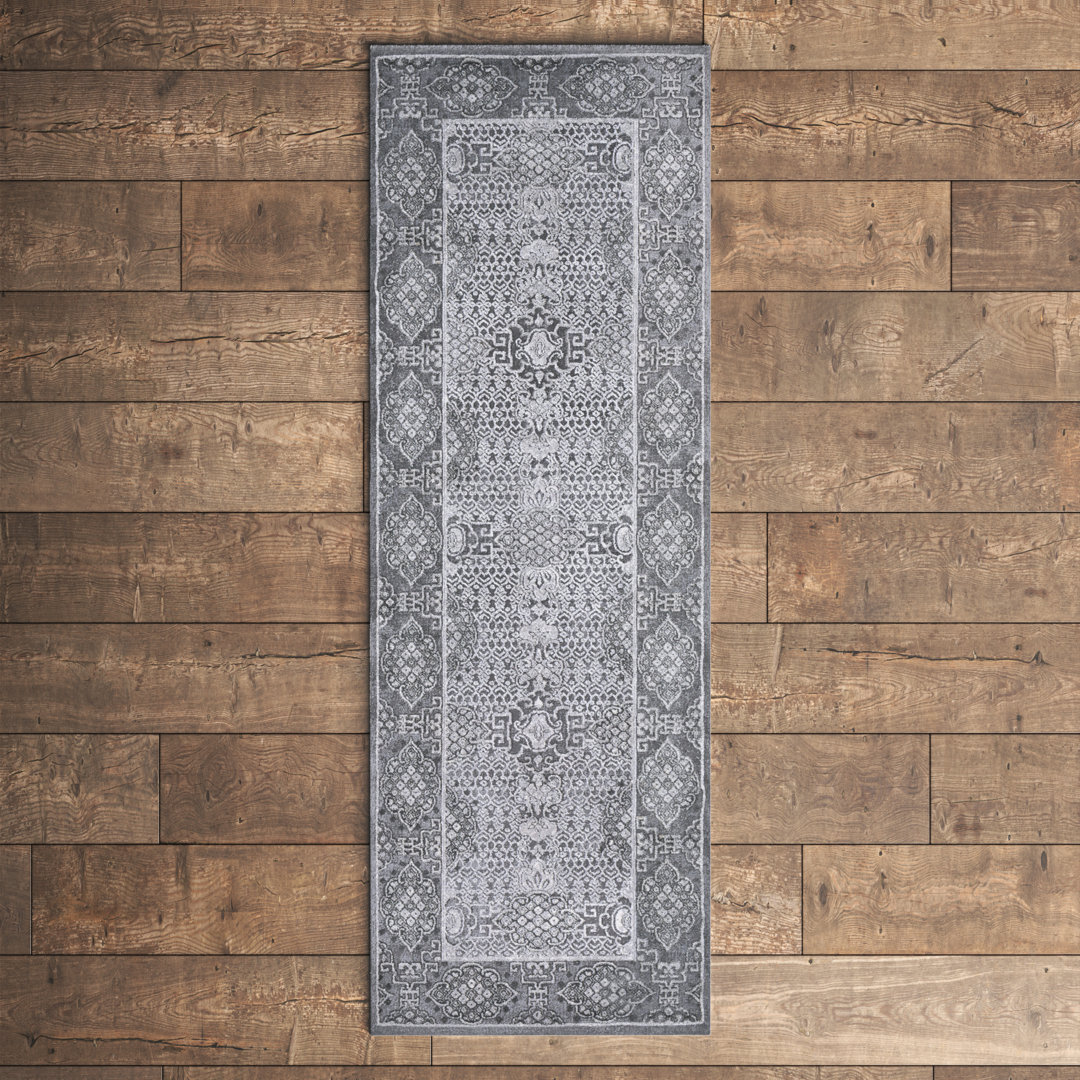 Imana Vintage Persian Oriental Taupe/Gray Area Rug Williston Forge Rug