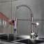 Kitchen Faucet With Pull Down Sprayer Brushed Nickel Stainless Steel Single Handle  Kitchen Sink Faucets