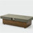 48-inch Iron Fire Pit Table with Wood Grain Surface