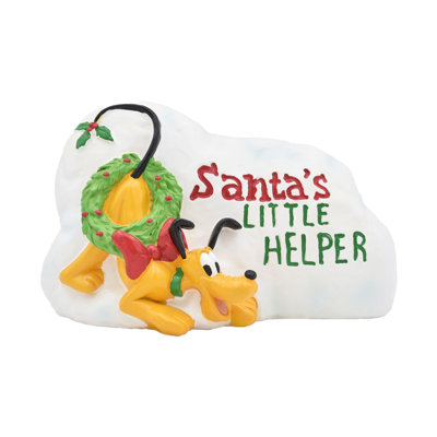 Disney Pluto Santa's Little Helper Snowbank Snowbank