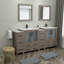  Ensemble de meuble-lavabo double 84 "avec miroir 84"-106870356