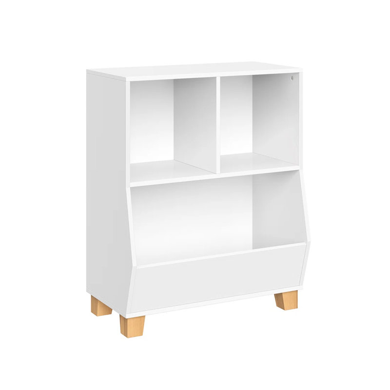 RiverRidge Kids Catch-All 24in Toy Storage Organizer with 2 Cubbies and 2 Storage Compartments, White