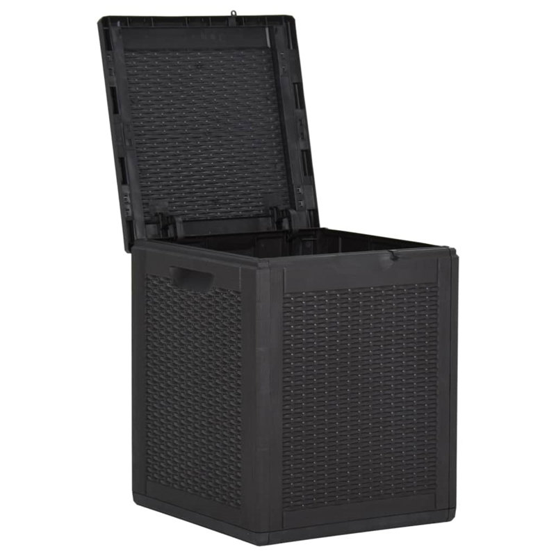 META 43cm W 90L Polypropylene Deck Box in Black