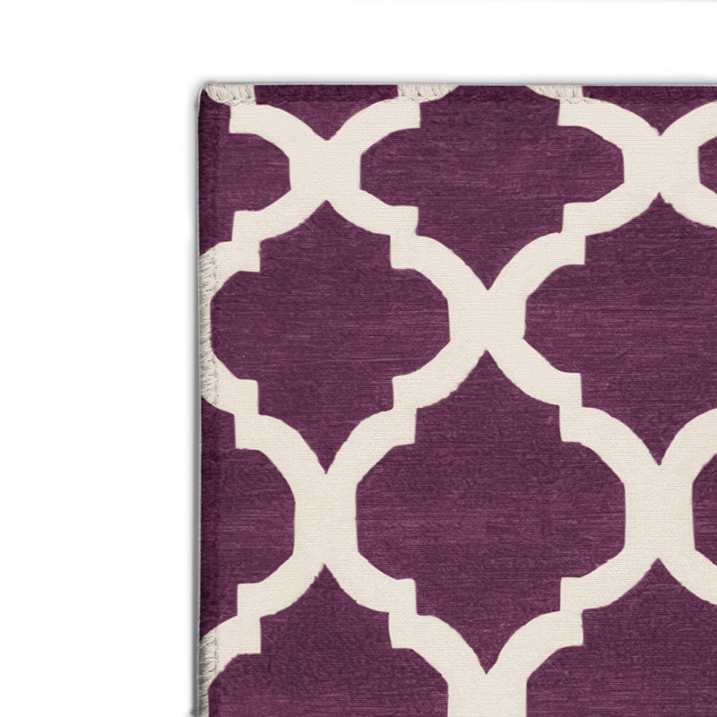 Trellis Red Indoor and Outdoor Area Rug, Rectangle 8' x 10'