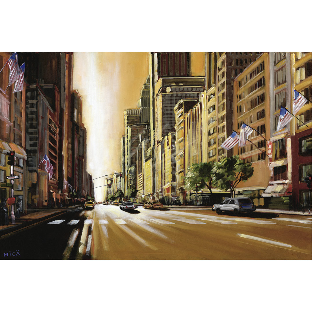 Light of Manhattan by Mica - Wrapped Canvas Art Prints