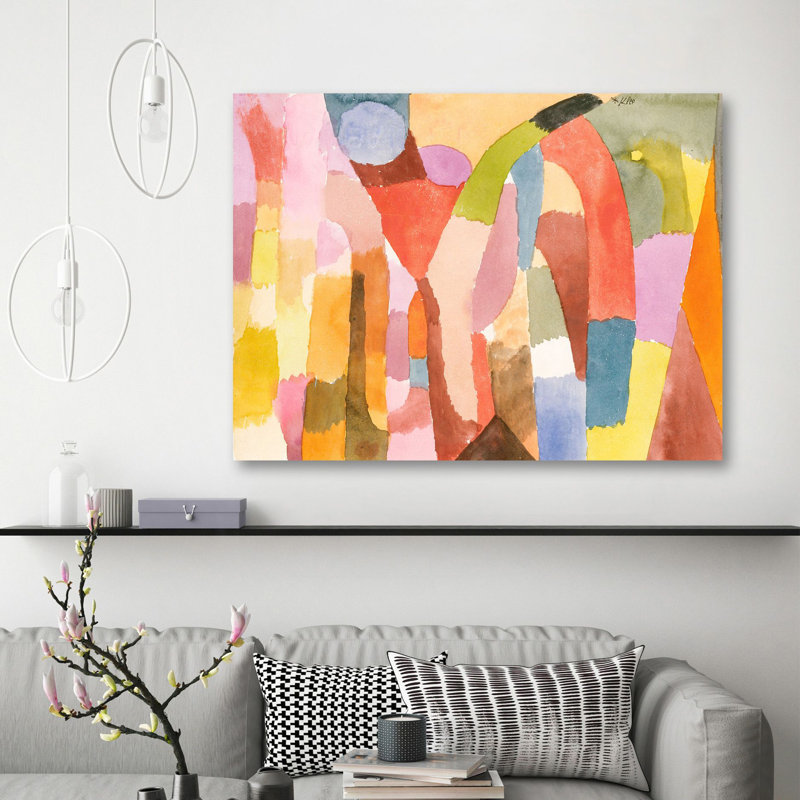 Movement Of Vaulted Chambers by Paul Klee - Wrapped Canvas Painting, 50cm H x 70cm W x 4cm D