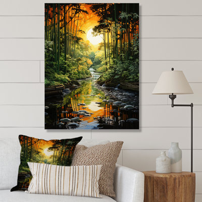 «Asian Art Bamboo Whisper I», art mural sur toile asiatique