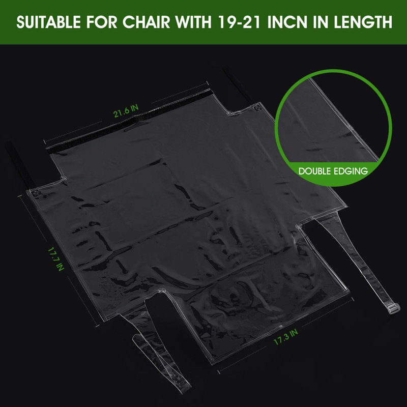 Ensemble de 2 housses de chaises de salle à manger en plastique transparent, protecteur de sièges en PVC souple épaissi réutilisable, housse pour chaises imperméable et ajustable double face
