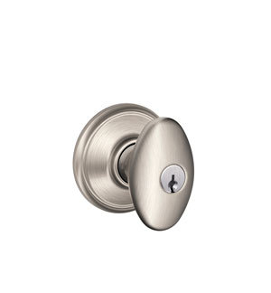 Siena Keyed (Entry) Door Knob, Satin Nickel