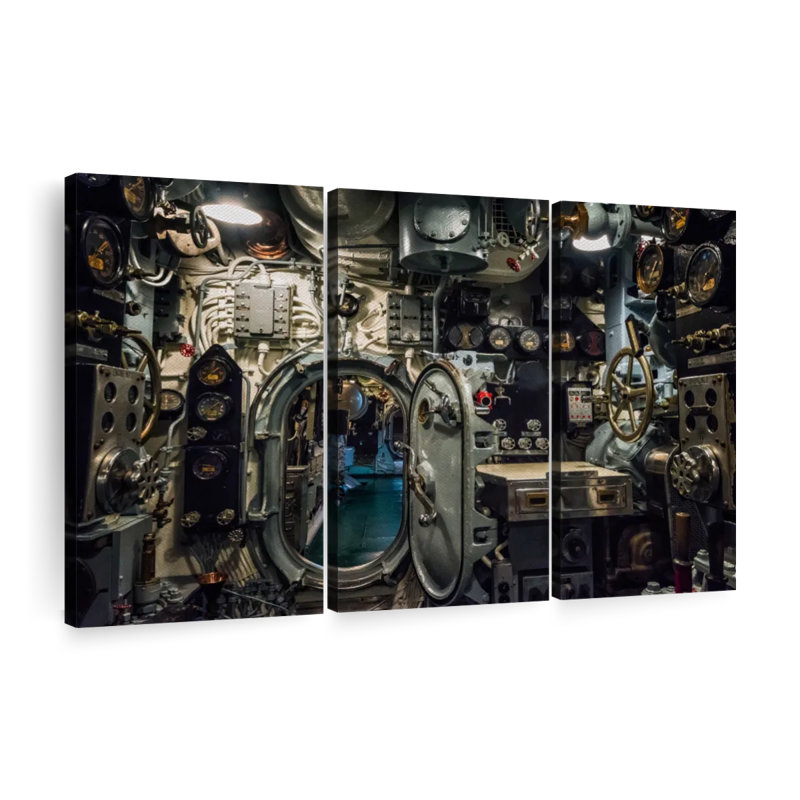 " Submarine Control Room ", 32" H x 50" W