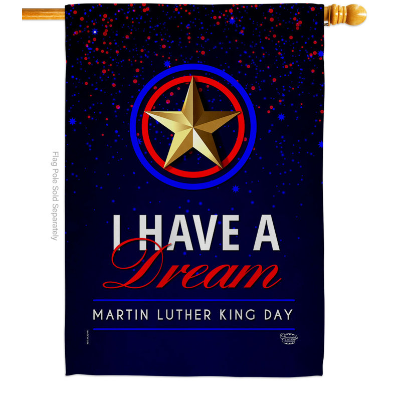 Drapeau de maison en polyester à 2 côtés Daia 40 x 28 po