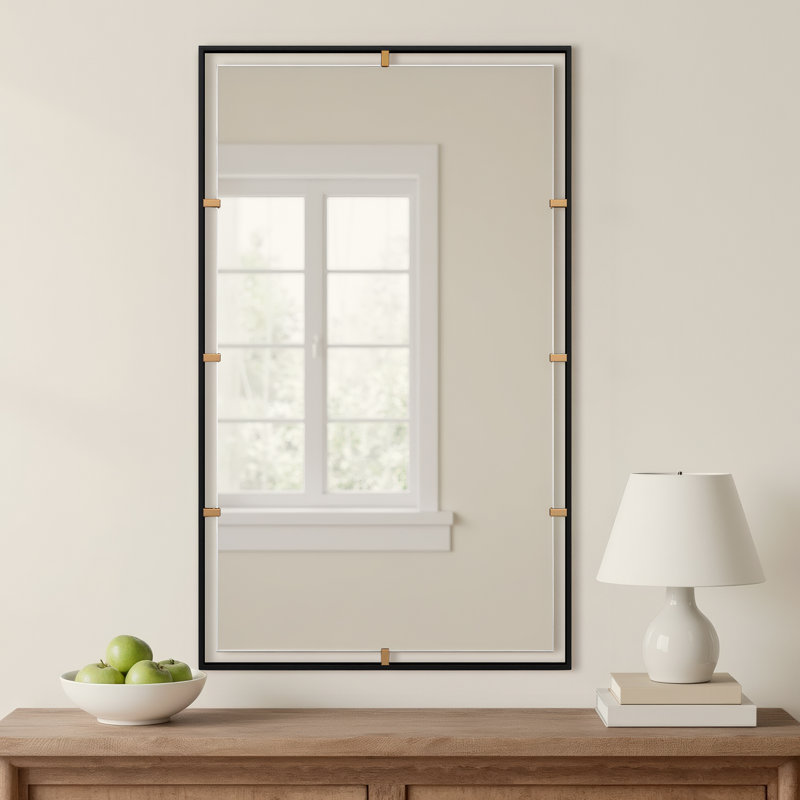 Amina Metal Rectangle Wall Mirror