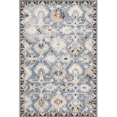 Floral Pattern Decorative Woven Base Washable Area Rug