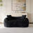 2-seater Curved Compressed Sofa, Upholstered Boneless Loveseat-1517070260