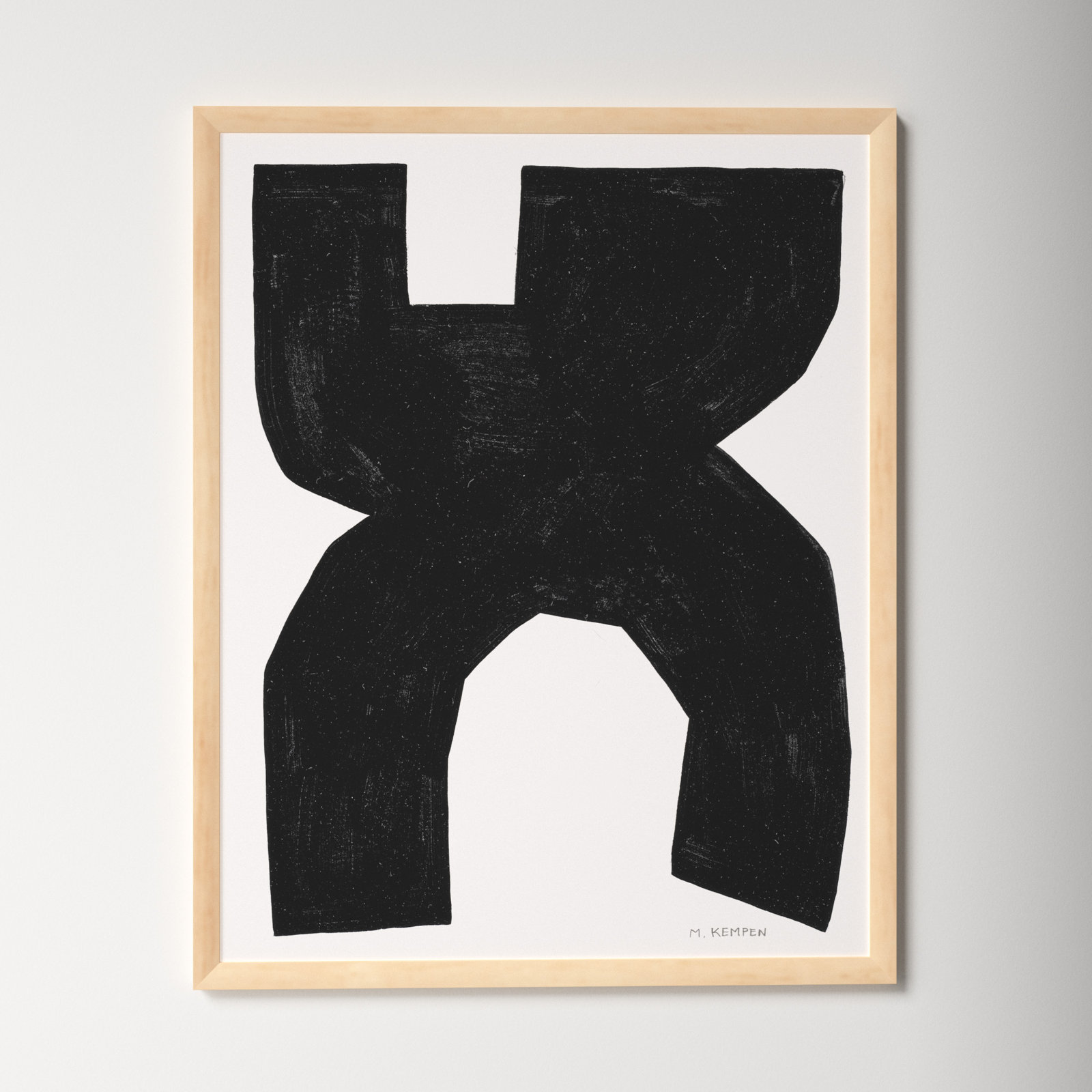 Module On White 1 by Michael Kempen, Brown, 25" H x 20" W x 1.25" D