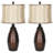 Ensemble de lampes de table brunes 28 po Xavier