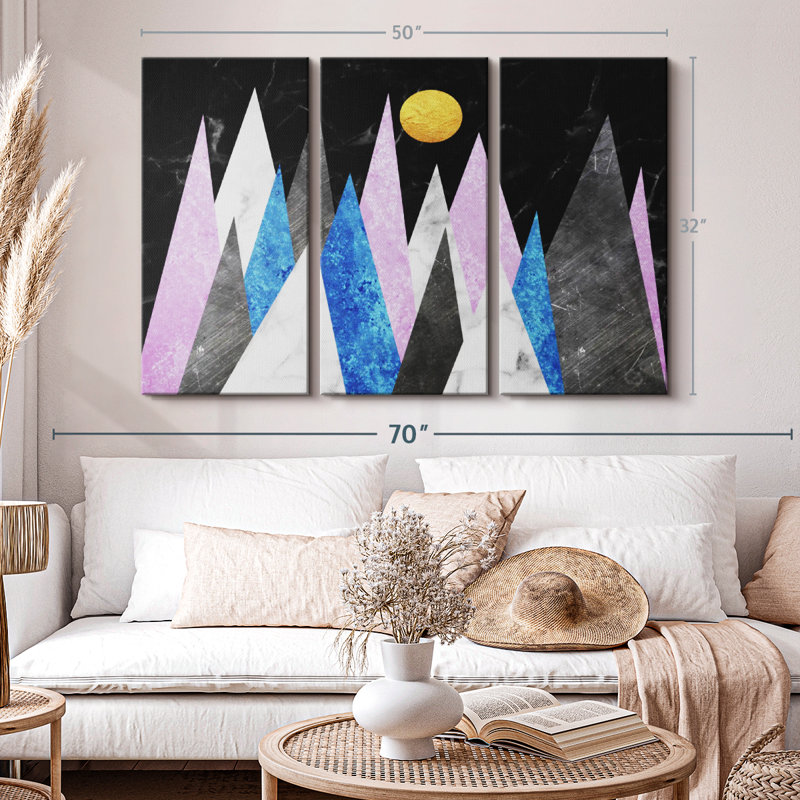 «Marble Texture Mountains» sur toile, H 32 po x l 50 po x P 1,25 po