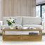 Fallbook Glass Top Coffee Table with Drawers