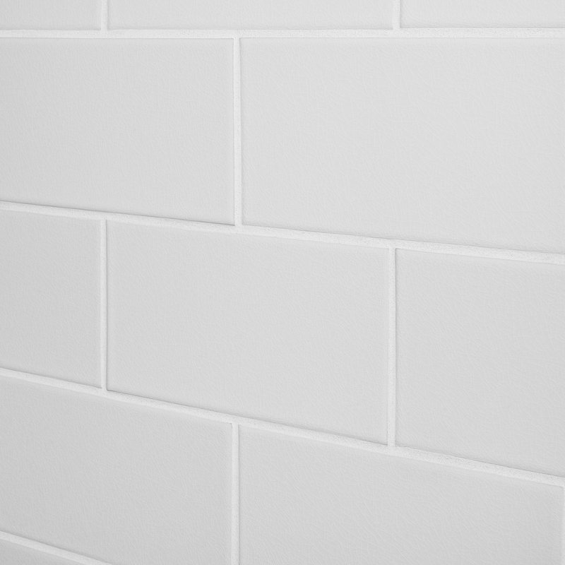 Gondola 3.93 in. x 7.87 in. Crackled Polished Ceramic Wall Tile (10.76 Sq. Ft./Case), Cotton White