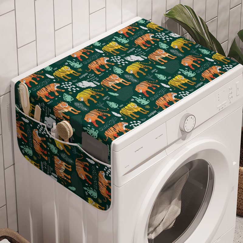 Machine à laver East Urban Home Tigers, paquet de 2, 47 po x 18,5 po