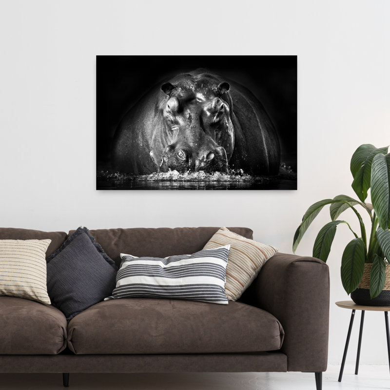 Art contemporain animal contemporain dramatique, H 32 po x l 48 po