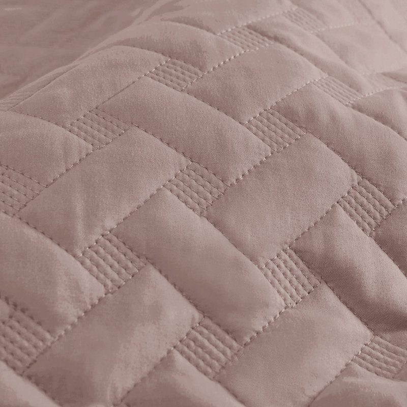 Couverture matelassée Best vendeur - motif tissé texturé, couvre-lit léger Airy, 85 g / m², Vieux rose