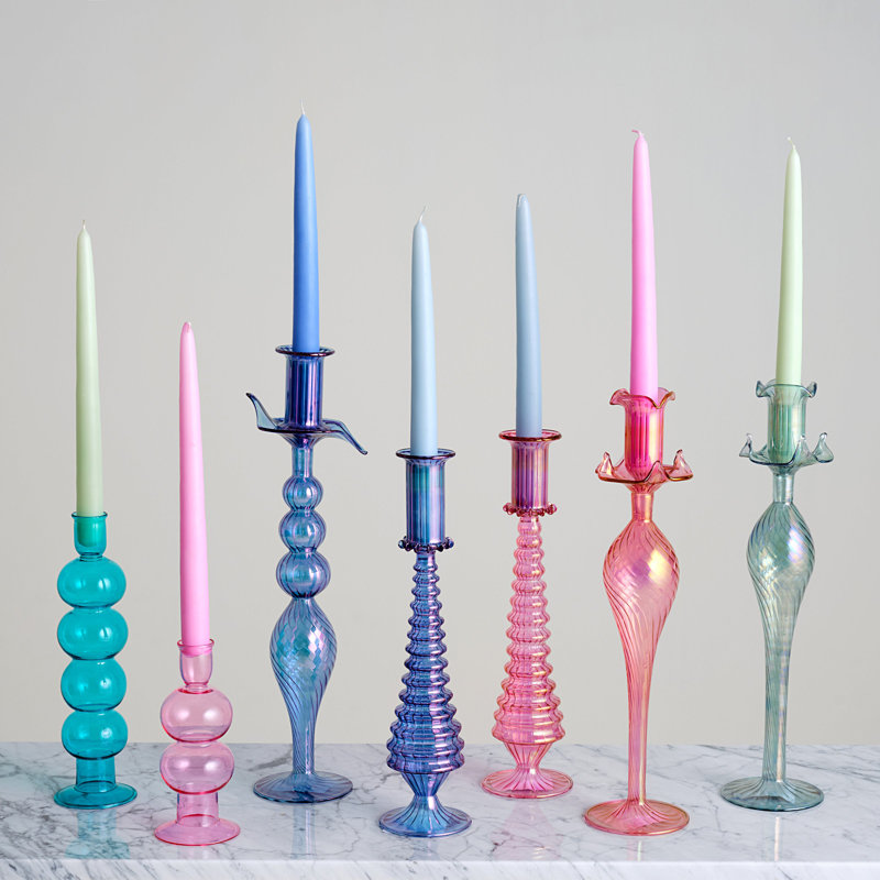 Bursten Glass Tabletop Candlestick