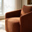 Fauteuil pivotant surdimensionné en boucle, fauteuil rembourré texturé pour grand salon ou chambre à coucher-637763629