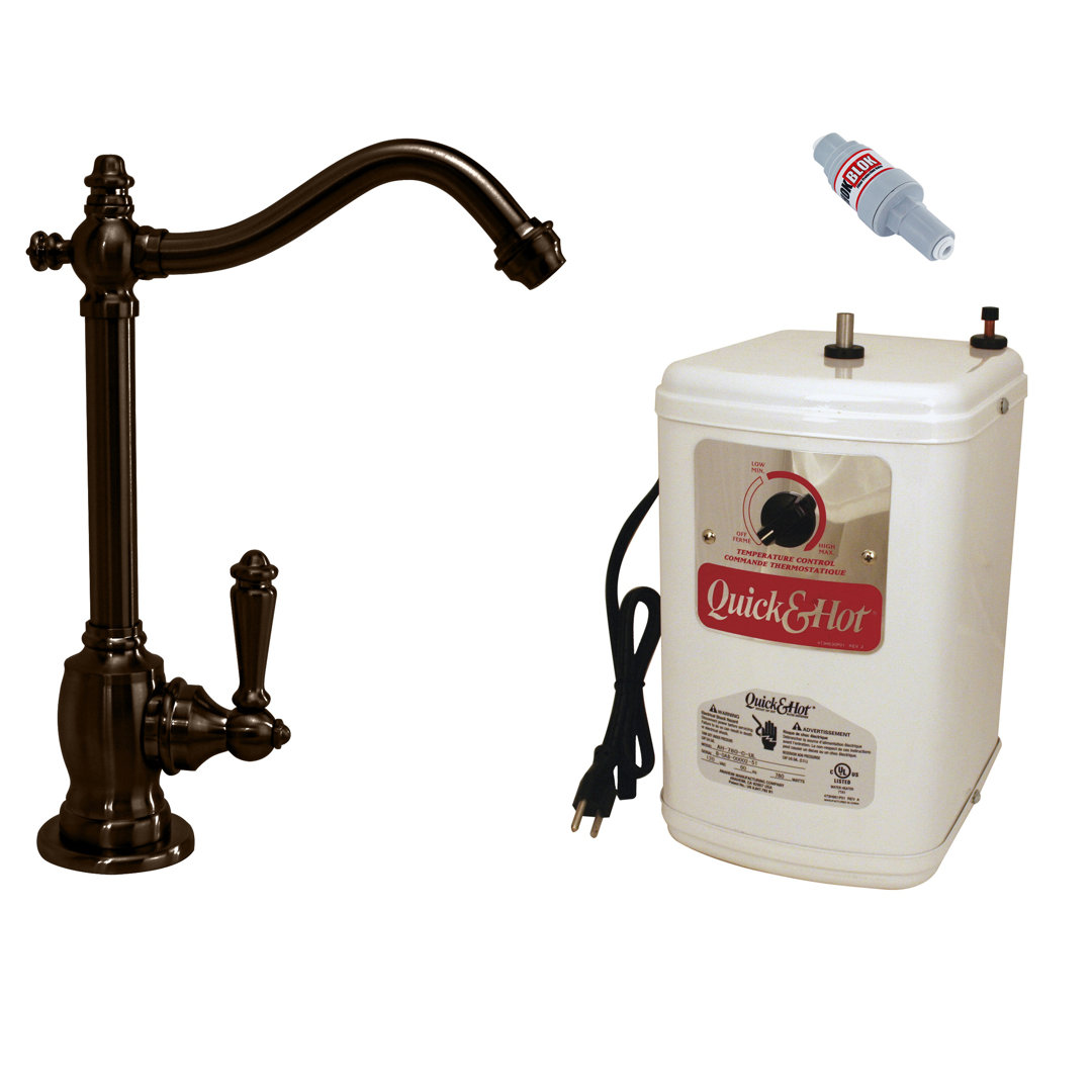 Victorian 9" 1-Handle Hot Water Dispenser Faucet with Instant Heating Tank Westbrass 