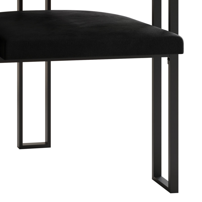 Black Metal Dining Chair, Black