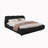 Luxury Platform Bed With Oversized Padded Backrest, Upholstered Platform Bed, Unique Bed-1041771201-1041771202